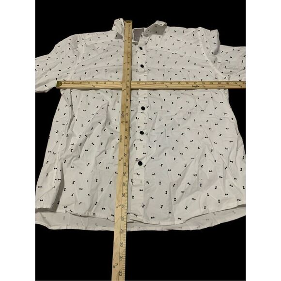 Men’s A-Frame Shirt Blue and White Stretch Regular Long Sleeve Button-Up Size la - Picture 3 of 7